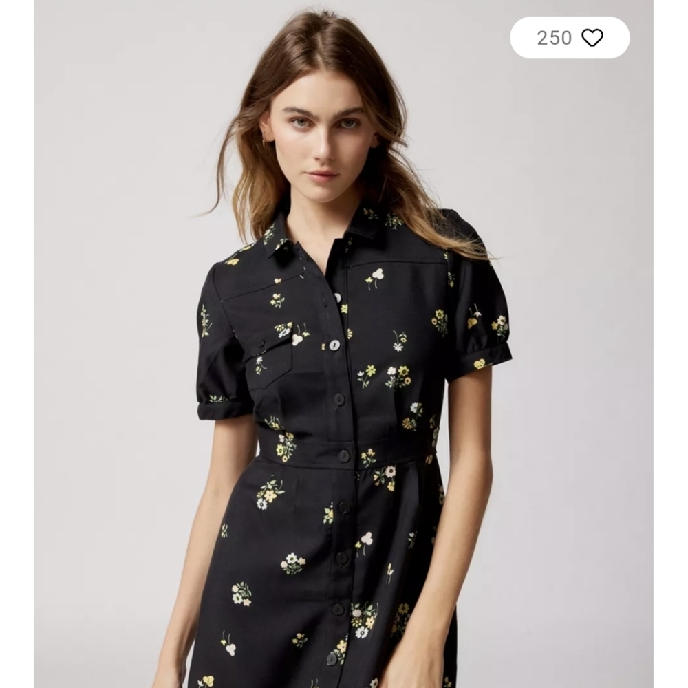 UO Carla Collared Floral Mini Dress - Picture 4 of 5